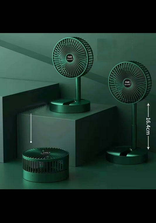 🌀 مروحة مكتبية قابلة للطي والشحن – برودة ذكية أينما كنت!